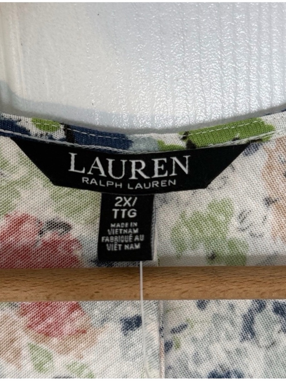 Ralph Lauren Multicolor Floral Tie-Front Maxi Dress 2X - Picture 7 of 9